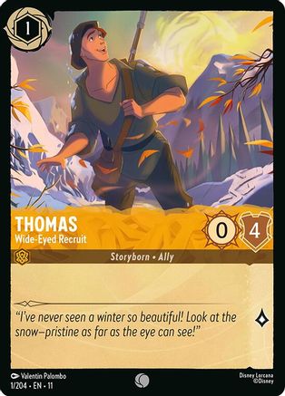 Thomas - Wide-Eyed Recruit (1/204) [Winterspell] Cold Foil - Deck Out Gaming