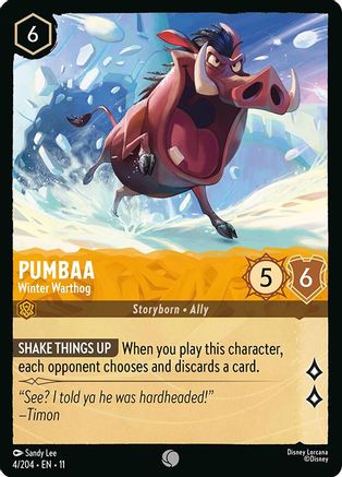 Pumbaa - Winter Warthog (4/204) [Winterspell] - Deck Out Gaming