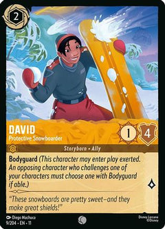 David - Protective Snowboarder (9/204) [Winterspell] - Deck Out Gaming