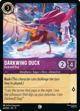 Darkwing Duck - Darkwolf Dog (43/204) [Winterspell] Cold Foil - Deck Out Gaming