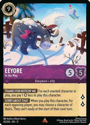 Eeyore - In the Way (45/204) [Winterspell] Cold Foil - Deck Out Gaming
