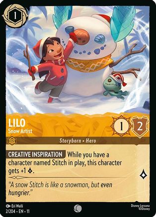 Lilo - Snow Artist (2/204) [Winterspell] Cold Foil - Deck Out Gaming