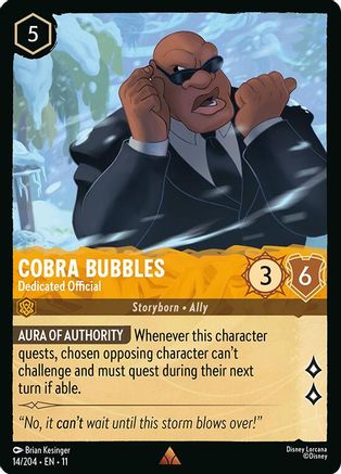 Cobra Bubbles - Dedicated Official (14/204) [Winterspell] - Deck Out Gaming
