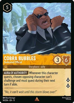 Cobra Bubbles - Dedicated Official (14/204) [Winterspell] - Deck Out Gaming