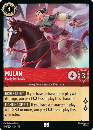 Mulan - Ready for Battle (108/204) [Winterspell] Cold Foil - Deck Out Gaming