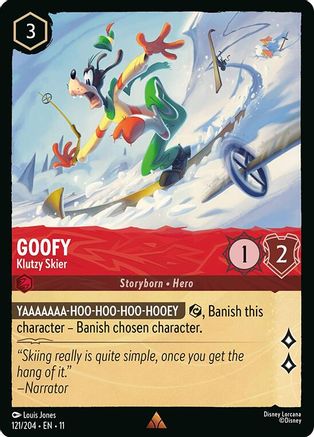 Goofy - Klutzy Skier (121/204) [Winterspell] Cold Foil - Deck Out Gaming