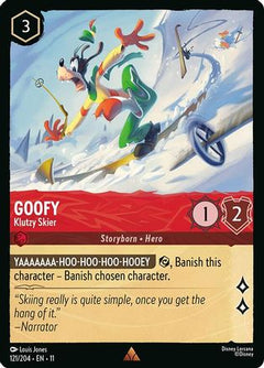 Goofy - Klutzy Skier (121/204) [Winterspell] Cold Foil - Deck Out Gaming