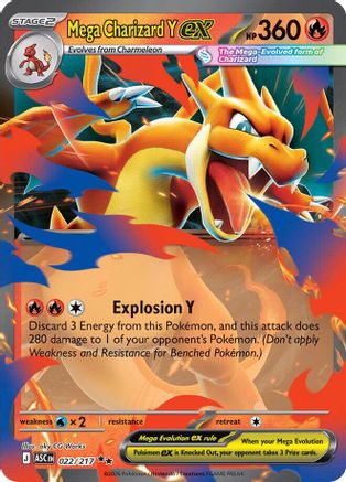 Mega Charizard Y ex - 022/217 (22) [ME: Ascended Heroes] Holofoil