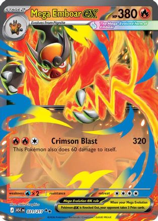 Mega Emboar ex - 031/217 (31) [ME: Ascended Heroes] Holofoil - Deck Out Gaming