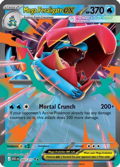 Mega Feraligatr ex - 043/217 (43) [ME: Ascended Heroes] Holofoil - Deck Out Gaming