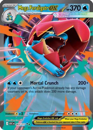 Mega Feraligatr ex - 043/217 (43) [ME: Ascended Heroes] Holofoil - Deck Out Gaming