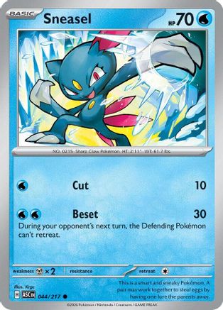 Sneasel (44) [ME: Ascended Heroes] Reverse Holofoil - Deck Out Gaming