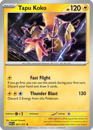 Tapu Koko (67) [ME: Ascended Heroes] Holofoil - Deck Out Gaming