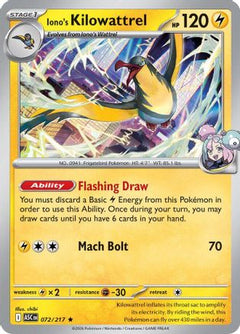 Iono's Kilowattrel (72) [ME: Ascended Heroes] Holofoil - Deck Out Gaming