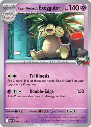 Team Rocket's  exeggutor (78) [ME: Ascended Heroes] Holofoil