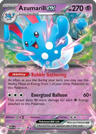 Azumarill ex (84) [ME: Ascended Heroes] Holofoil-1