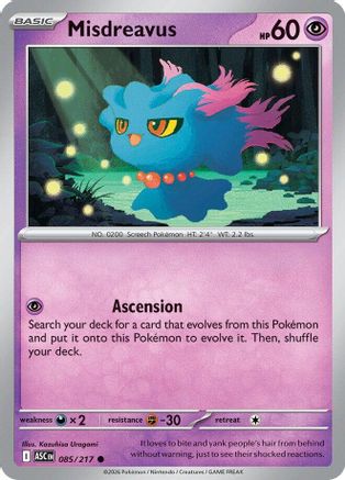 Misdreavus - 085/217 (85) [ME: Ascended Heroes] - Deck Out Gaming