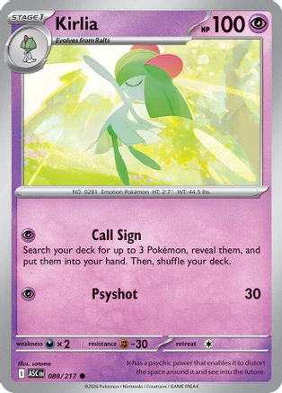 Kirlia (88) [ME: Ascended Heroes] Reverse Holofoil - Deck Out Gaming