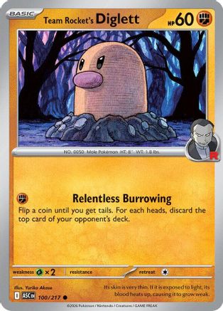 Team Rocket's Diglett (100) [ME: Ascended Heroes] - Deck Out Gaming