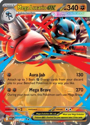 Mega Lucario ex (113) [ME: Ascended Heroes] Holofoil