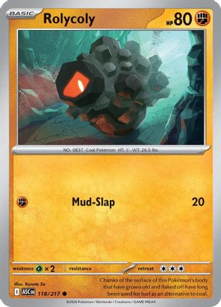 Rolycoly (118) [ME: Ascended Heroes] Reverse Holofoil - Deck Out Gaming