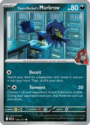 Team Rocket's Murkrow (126) [ME: Ascended Heroes] - Deck Out Gaming