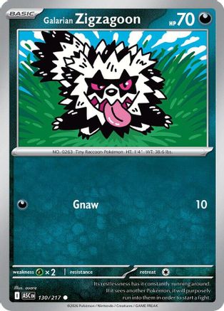 Galarian Zigzagoon (130) [ME: Ascended Heroes] Reverse Holofoil - Deck Out Gaming