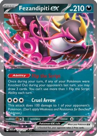 Fezandipiti ex - 142/217 (142) [ME: Ascended Heroes] Holofoil - Deck Out Gaming