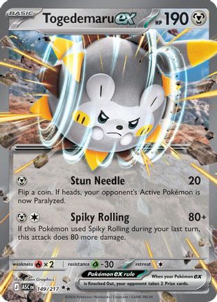 Togedemaru ex (149) [ME: Ascended Heroes] Holofoil