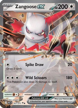 Zangoose ex (167) [ME: Ascended Heroes] Holofoil - Deck Out Gaming