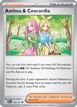 Anthea & Concordia - 182/217 (182) [ME: Ascended Heroes] Reverse Holofoil - Deck Out Gaming