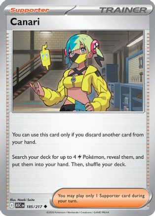Canari - 185/217 (185) [ME: Ascended Heroes] Reverse Holofoil - Deck Out Gaming