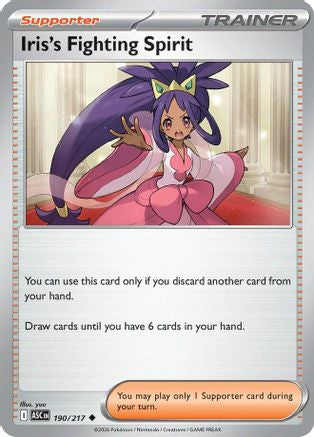 Iris's Fighting Spirit - 190/217 (190) [ME: Ascended Heroes] Reverse Holofoil - Deck Out Gaming