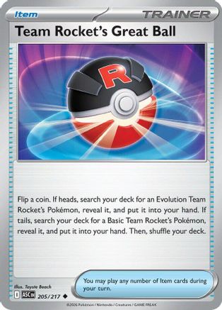 Team Rocket's Great Ball (205) [ME: Ascended Heroes] - Deck Out Gaming