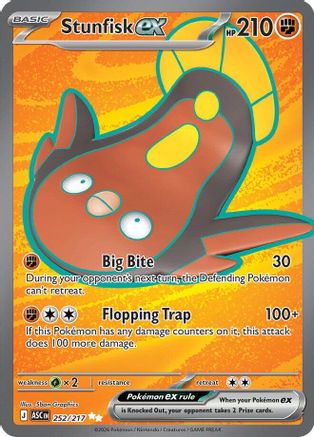 Stunfisk ex - 252/217 (252) [ME: Ascended Heroes] Holofoil