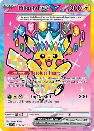 Pikachu ex - 277/217 (277) [ME: Ascended Heroes] Holofoil - Deck Out Gaming