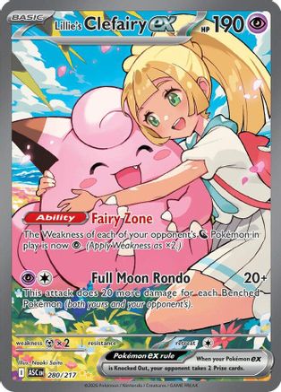 Lillie's Clefairy ex - 280/217 (280) [ME: Ascended Heroes] Holofoil - Deck Out Gaming