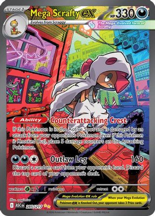 Mega Scrafty ex - 285/217 (285) [ME: Ascended Heroes] Holofoil - Deck Out Gaming