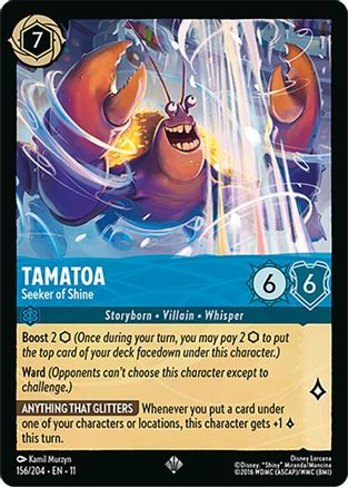 Tamatoa - Seeker of Shine (156/204) [Winterspell] - Deck Out Gaming