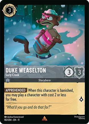 Duke Weaselton - Surly Crook (182/204) [Winterspell] Cold Foil - Deck Out Gaming