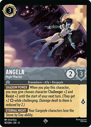 Angela - Night Warrior (187/204) [Winterspell] Cold Foil - Deck Out Gaming