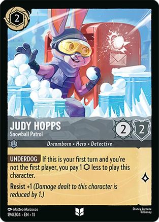 Judy Hopps - Snowball Patrol (194/204) [Winterspell] - Deck Out Gaming