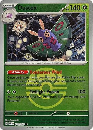 Dustox - 015/217 (Love Ball) (15) [ME: Ascended Heroes] Reverse Holofoil - Deck Out Gaming