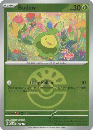 Budew - 016/217 (Friend Ball) (16) [ME: Ascended Heroes] Reverse Holofoil