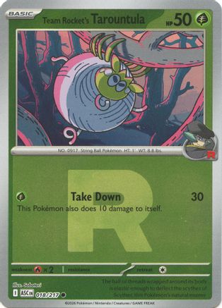 Team Rocket's Tarountula (Team Rocket) (18) [ME: Ascended Heroes] Reverse Holofoil-1