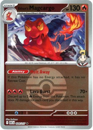 Ethan's Magcargo - 024/217 (Poke Ball) (24) [ME: Ascended Heroes] Reverse Holofoil - Deck Out Gaming