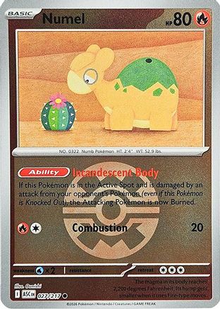 Numel - 027/217 (Quick Ball) (27) [ME: Ascended Heroes] Reverse Holofoil - Deck Out Gaming