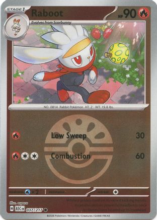 Raboot (Friend Ball) (37) [ME: Ascended Heroes] Reverse Holofoil