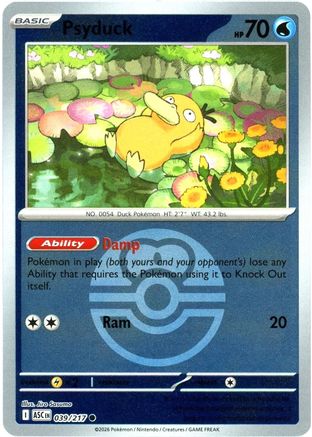 Psyduck - 039/217 (Love Ball) (39) [ME: Ascended Heroes] Reverse Holofoil - Deck Out Gaming