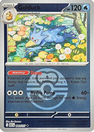 Golduck (Love Ball) (40) [ME: Ascended Heroes] Reverse Holofoil - Deck Out Gaming